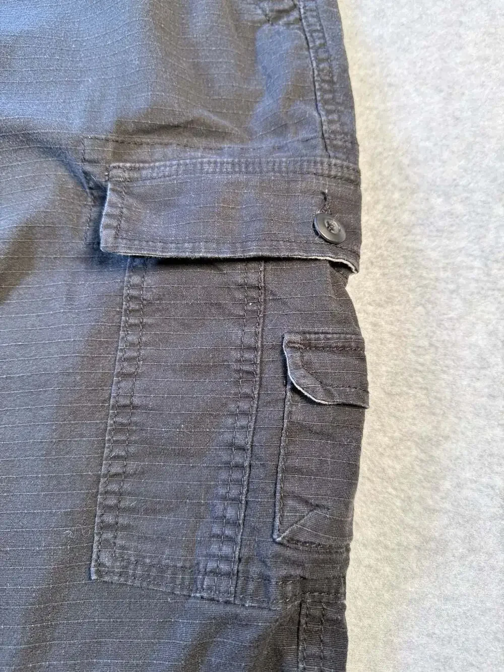 Wear First Men's Lightweight Ripstop Stretch Cargo Shorts Black